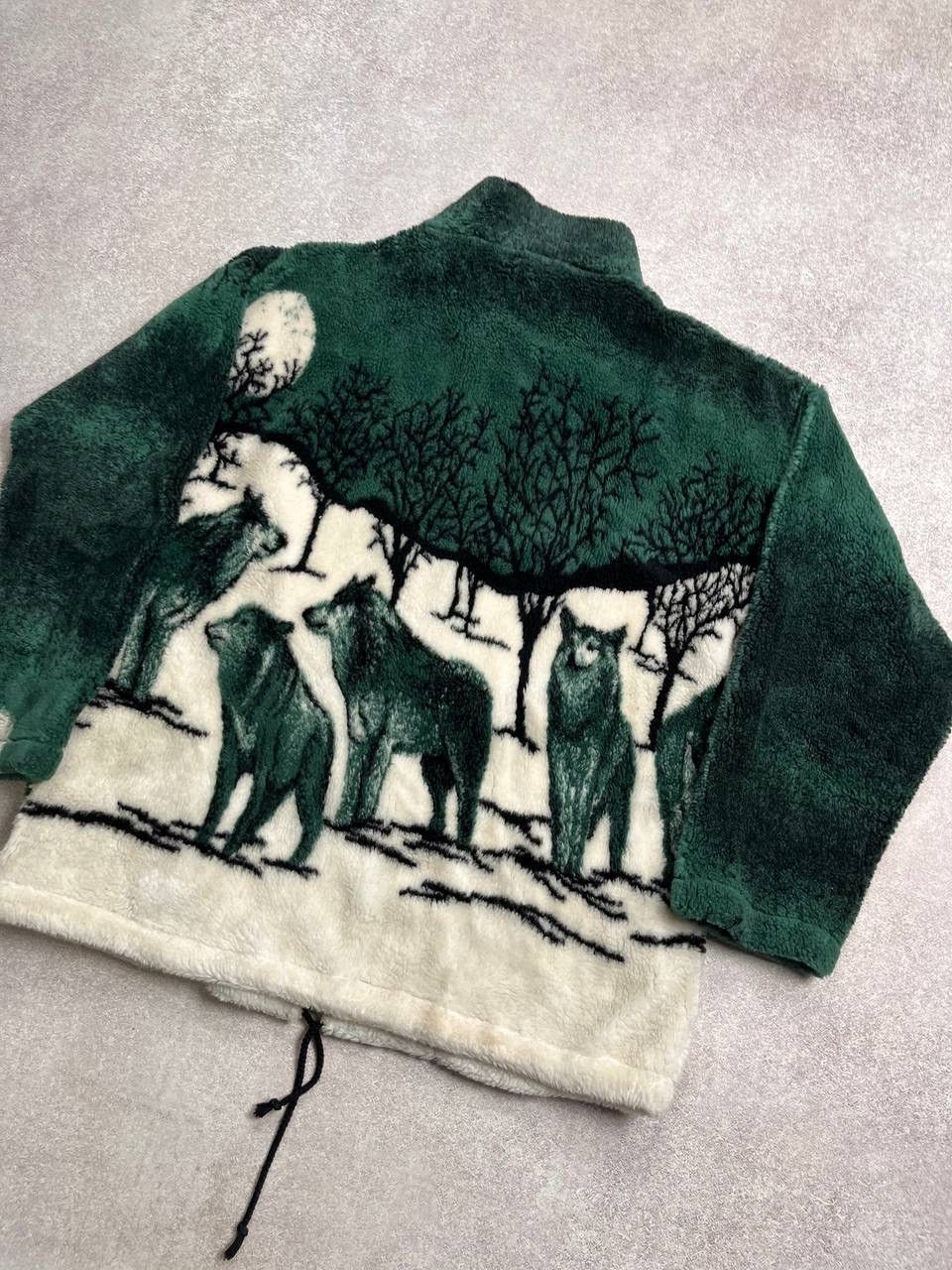 Vintage VINTAGE ANIMALS WOLVES FLEECE SHERPA JACKET S Size US S / EU 44-46 / 1 - 4 Thumbnail