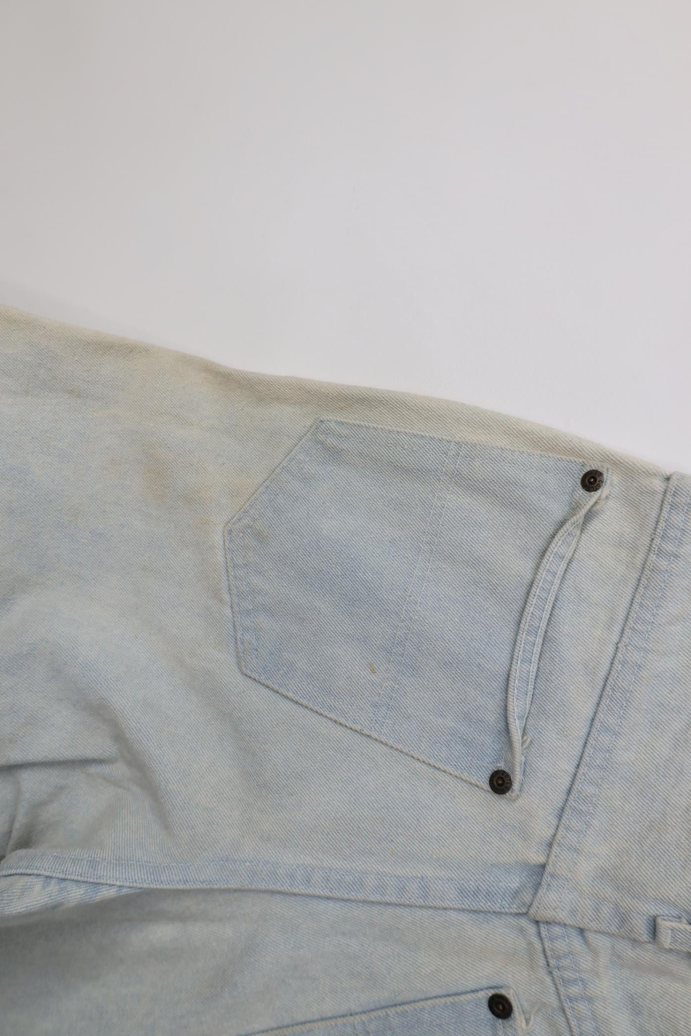 Vintage Vintage 70s Streetwear Pleated Straight Leg Denim Jeans USA Size 29" - 17 Thumbnail