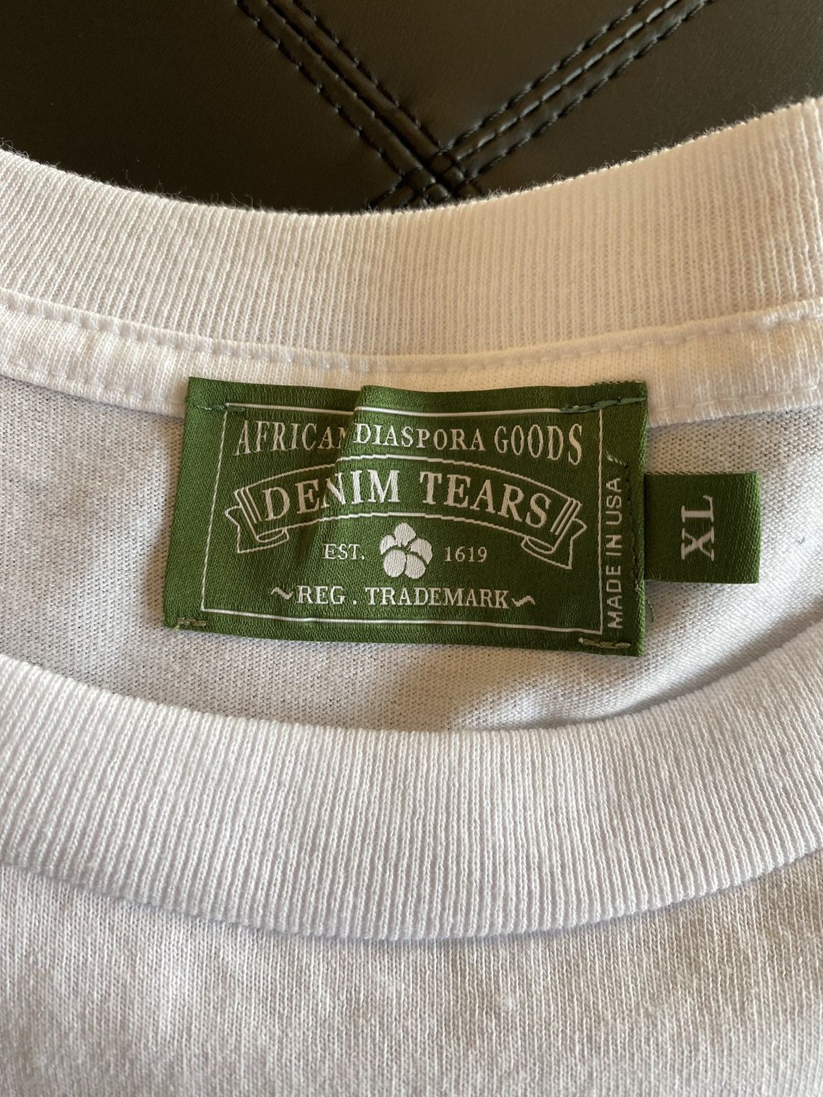 DENIM TEARS Denim Tears ADG Green on White Tee Size US XL / EU 56 / 4 - 2 Thumbnail