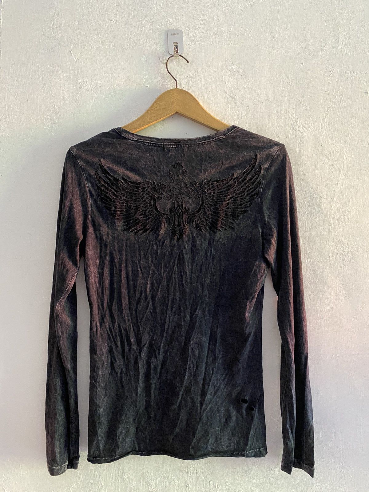 20471120 buckaroo distressed pocket washed black longsleeve tshirt Size US M / EU 48-50 / 2 - 2 Thumbnail
