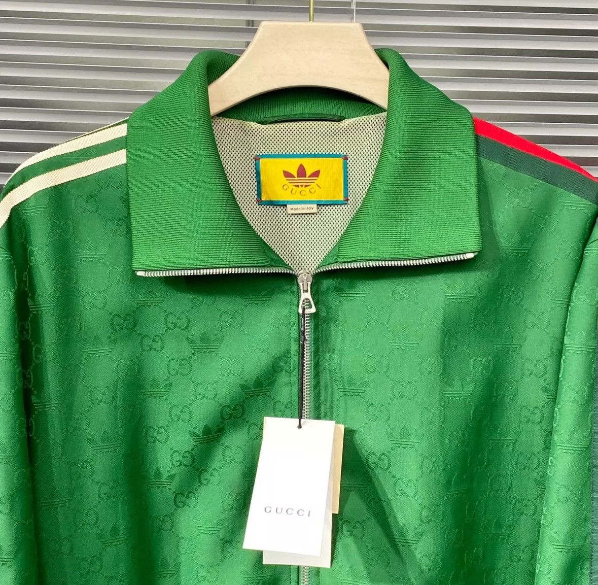 Gucci Gucci ADIDAS/Contrast striped sleeve jackard long-sleeved j Size US L / EU 52-54 / 3 - 3 Thumbnail