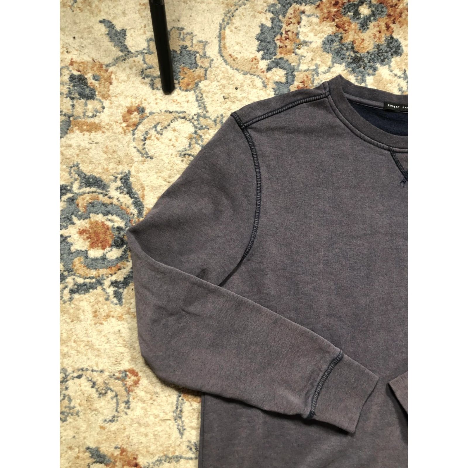 Vintage Robert Barakett Sweatshirt Mens Large Gray Fleece Crewneck Pullover Solid Size US L / EU 52-54 / 3 - 3 Thumbnail