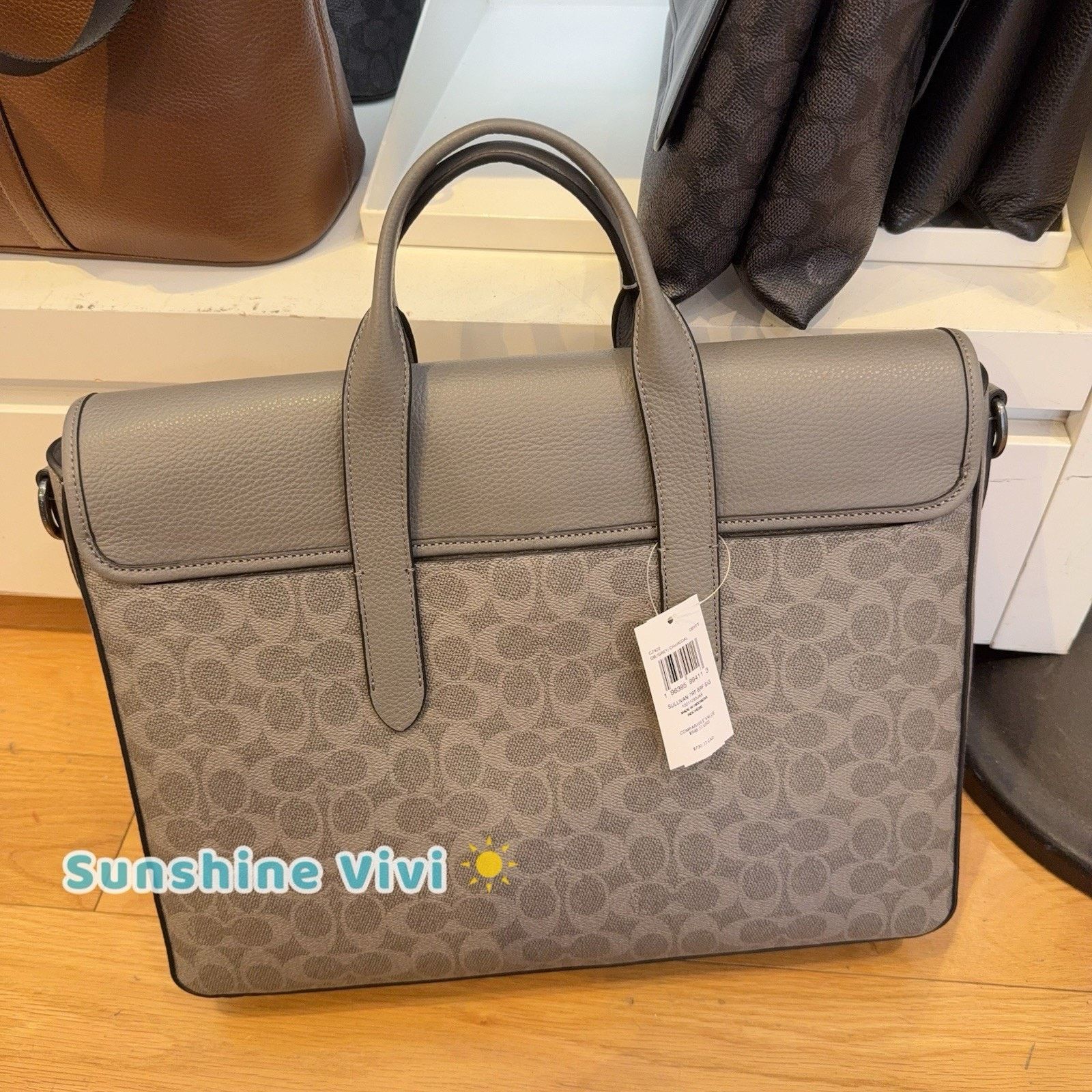 Coach NWT Coach Sullivan Portfolio Brief Canvas cz402 Gunmetal Size ONE SIZE - 3 Thumbnail