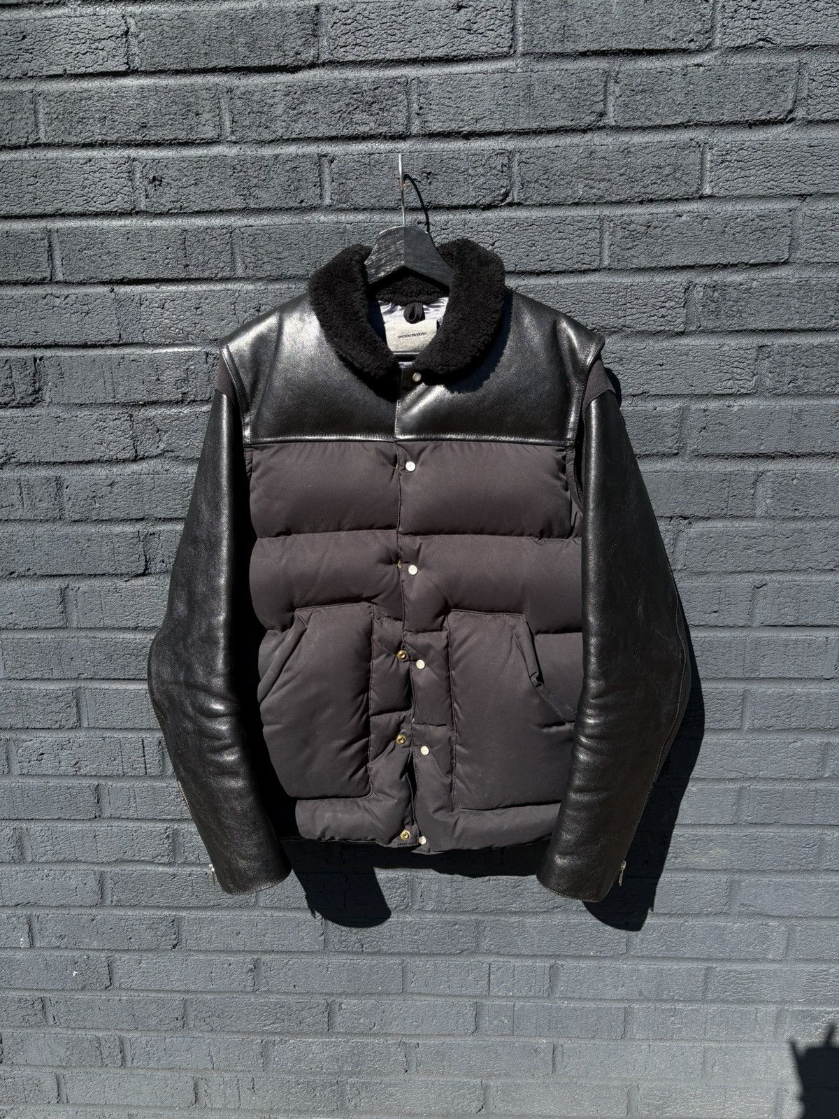 Undercover 2011 undercover hybrid leather puffer jacket Size US M / EU 48-50 / 2 - 1 Thumbnail