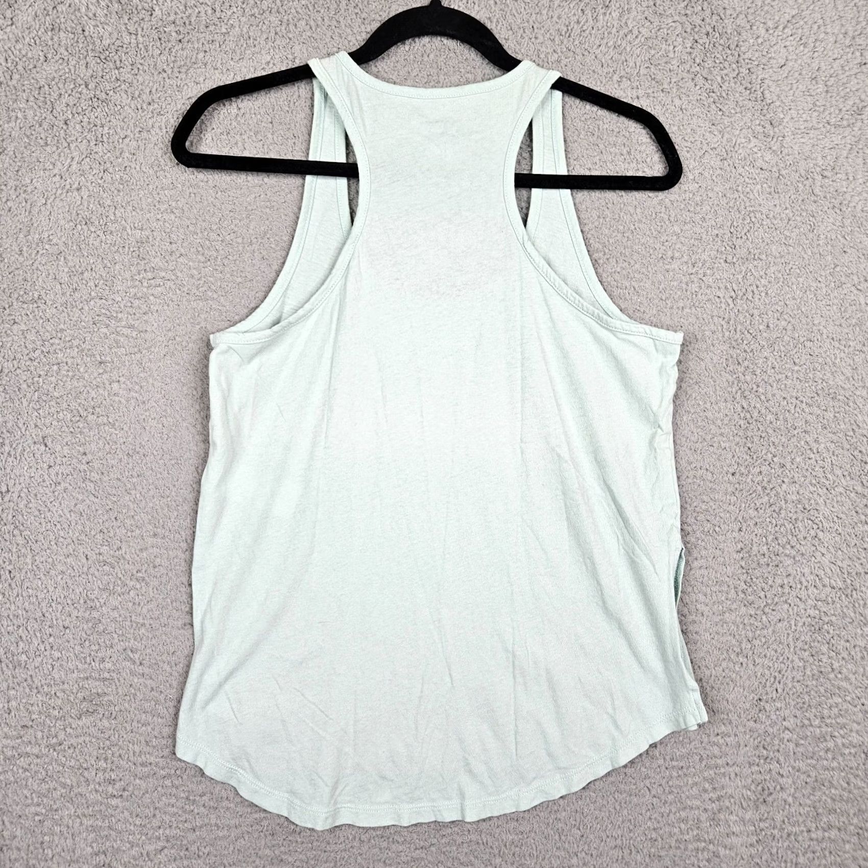 Madewell MWL Madewell Tank Women's XS Light Blue Round Neck Sleeveless Cotton Blend Basic All Seasons Casual Shirt 90s? Size XS / US 0-2 / IT 36-38 - 2 Thumbnail
