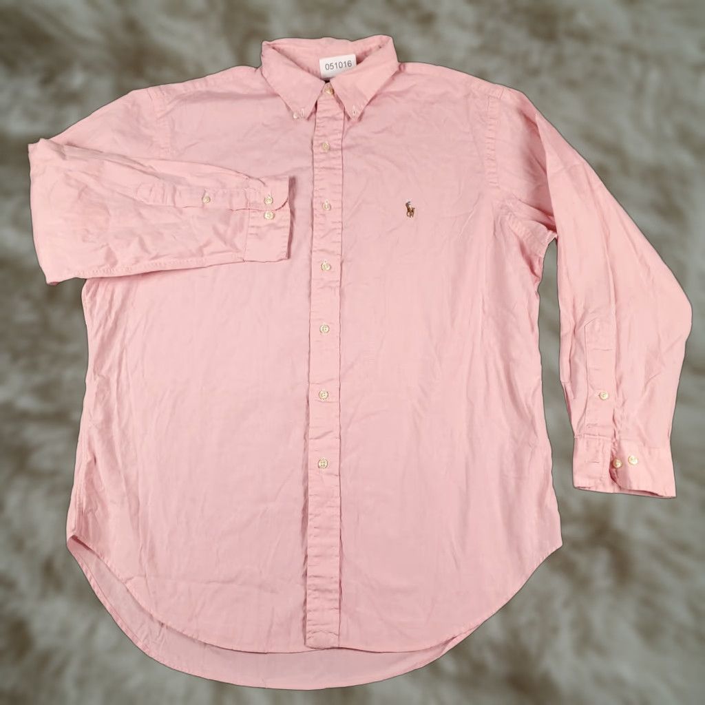Ralph Lauren Ralph Lauren Shirt Mens 16.5 Pink Dress Button Up Long Sleeve Cotton Solid Size 42R - 1 Thumbnail