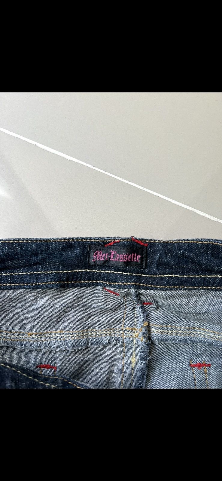 Japanese Brand Mer-Lassette Japanese Y2K Denim Jeans Size US 34 / EU 50 - 13 Thumbnail