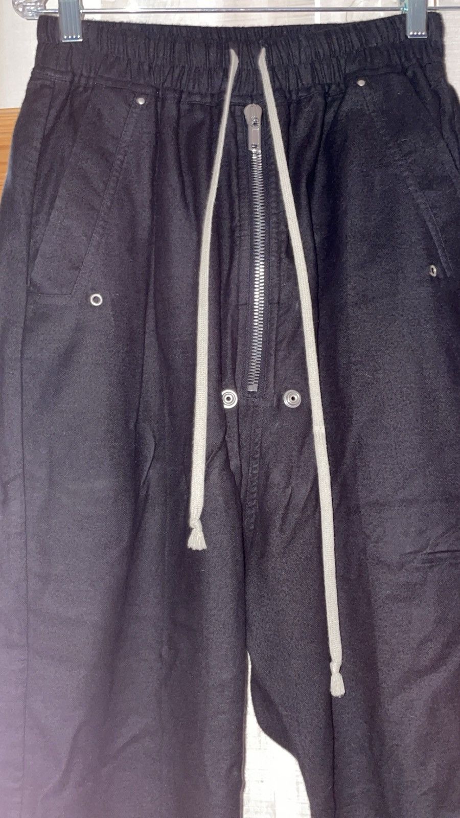 Rick Owens Rick Owens Black Zip Sweatpants Size US 28 / EU 44 - 2 Thumbnail