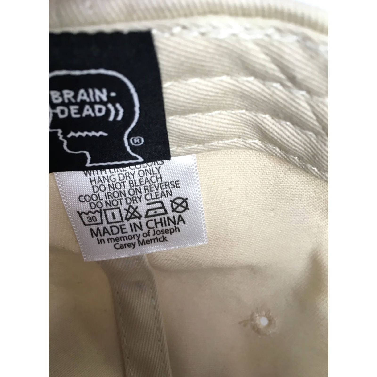 Brain Dead Brain Dead FX Twill Cap Hat Flat Brim 6 Panel Embroidered Tan OS Unisex Adults Mens Womens Adults Cap Size ONE SIZE - 6 Thumbnail