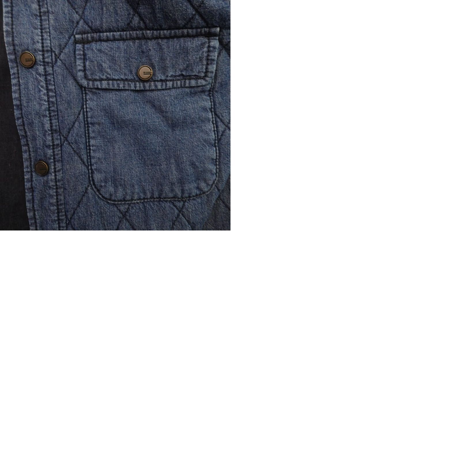 Guess VINTAGE G by Guess Womens Jacket L Blue Pockets Button Snap 19X28 Hearts of Style ?? Size L / US 10 / IT 46 - 10 Thumbnail