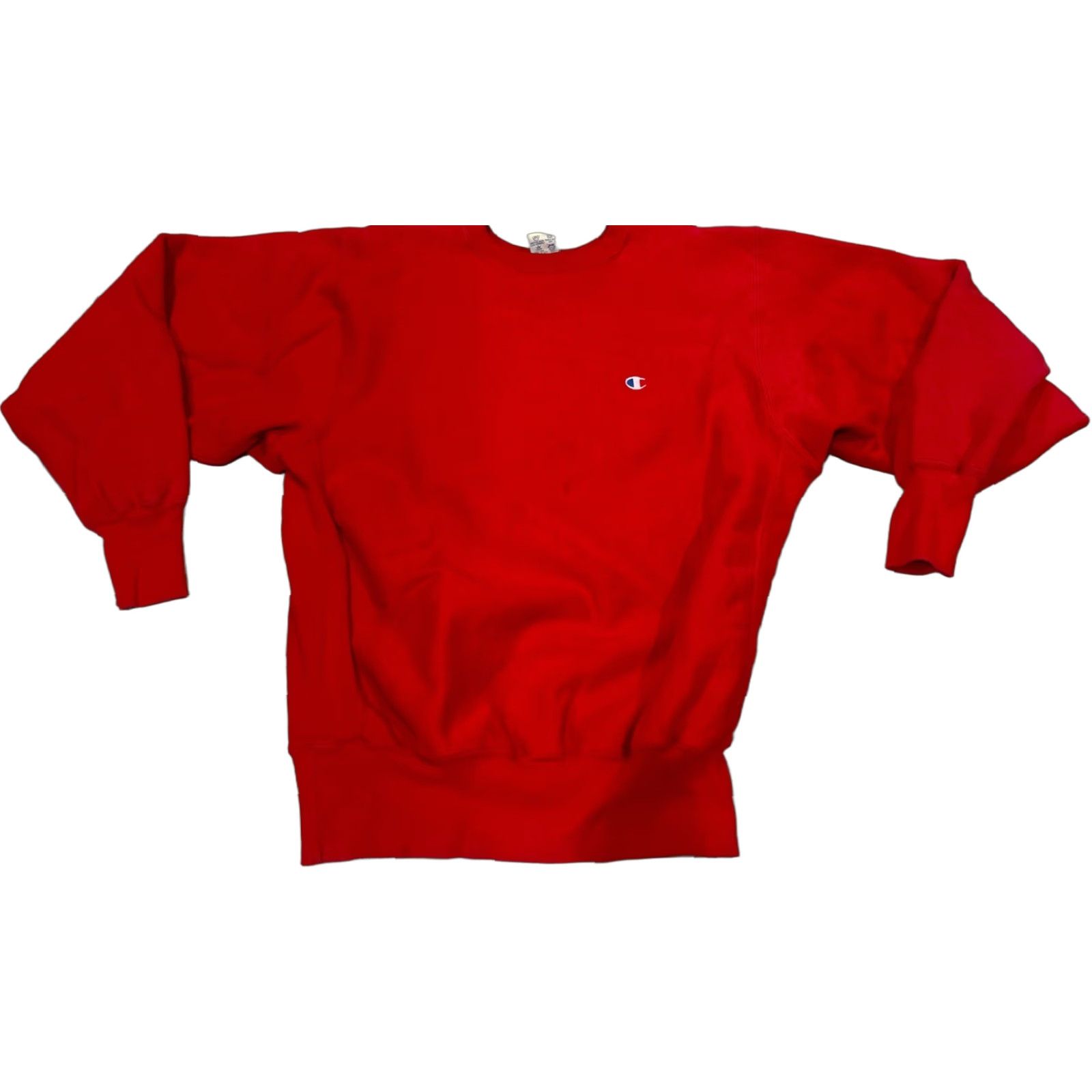 Champion VINTAGE Champion Sweatshirt Adult XL Red Logo Embroidered Reverse Weave USA 90s Mens Size US XL / EU 56 / 4 - 1 Thumbnail