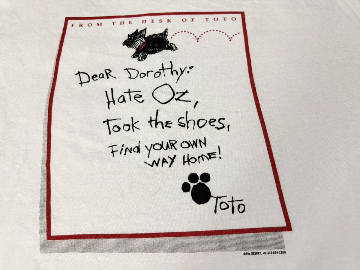 Vintage Vintage 90s Wizard of Oz From the Desk of Toto T-Shirt Size US XL / EU 56 / 4 - 2 Thumbnail