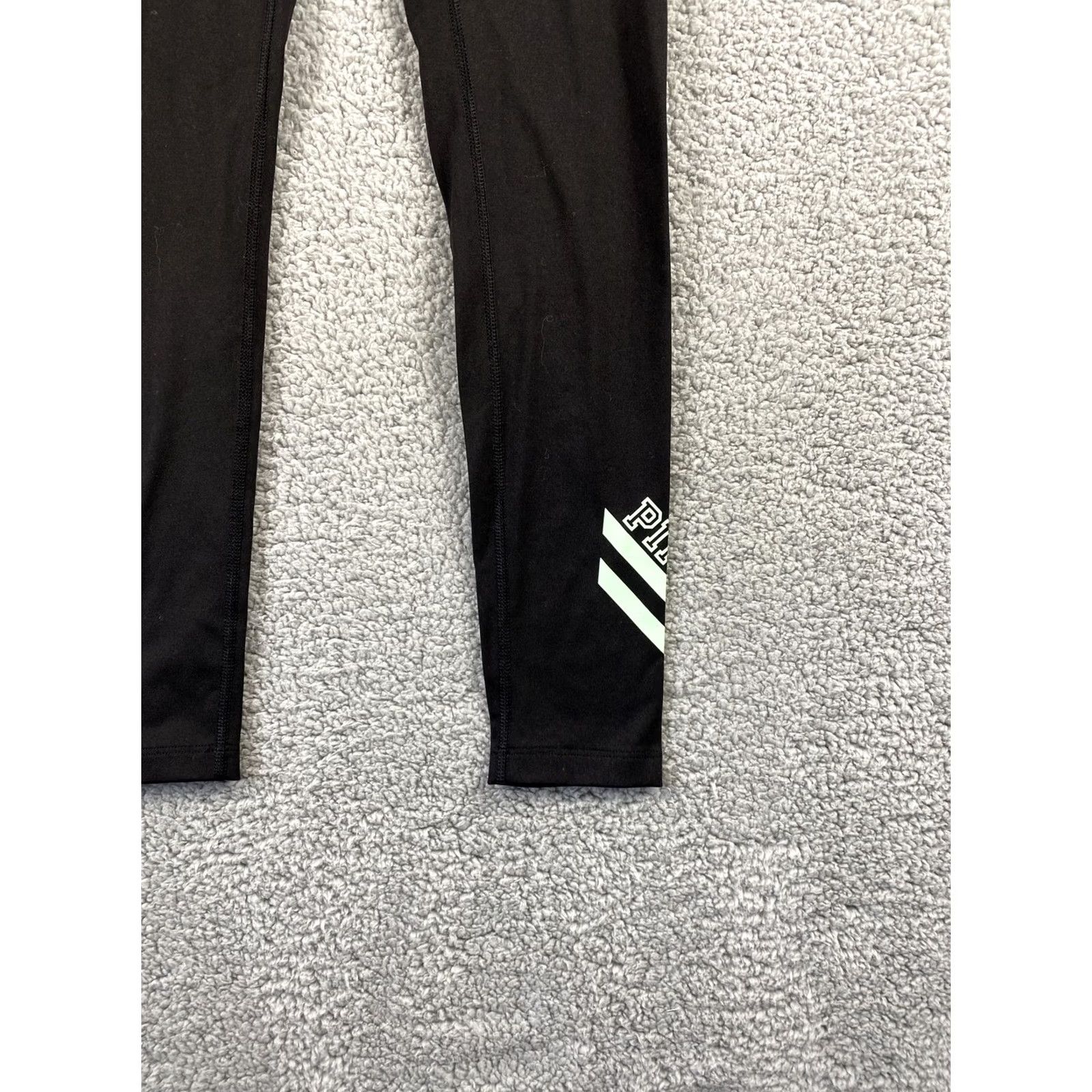 Pinko VINTAGE PINK Victoria's Secret Leggings Women's XS Black Activewear Pants Striped 28 in Inseam Athleisure Womens Size 28" / US 6 / IT 42 - 3 Thumbnail