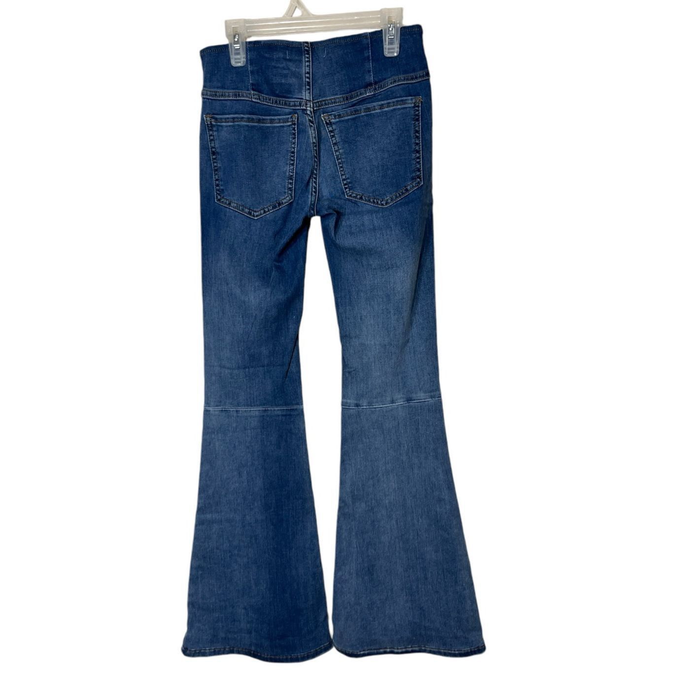 Free People Free People Penny Pull On Flare Jeans 24 Medium Blue Size 24" / US 00 / IT 34 - 4 Thumbnail