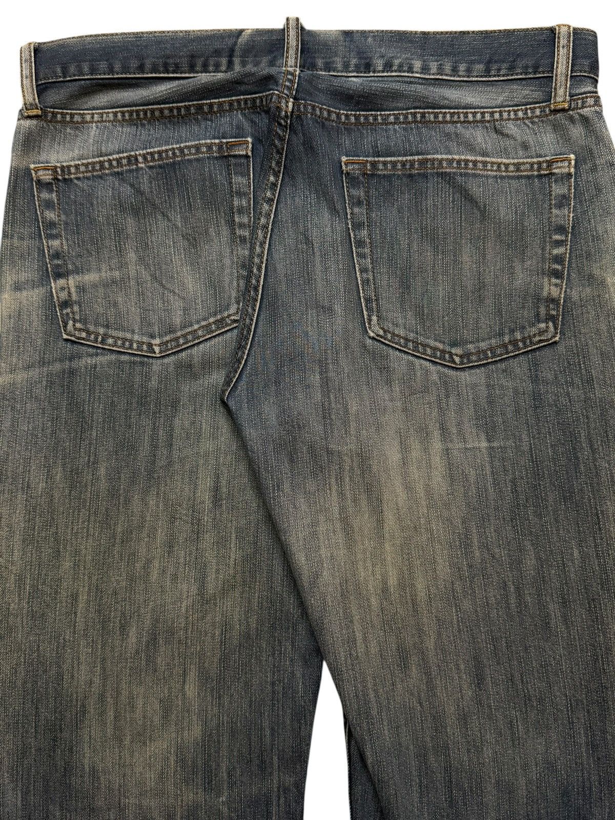 Uniqlo Vintage Y2K Japanese Uniqlo Mud Wash Distress Wide Leg Baggy Size US 35 - 5 Thumbnail