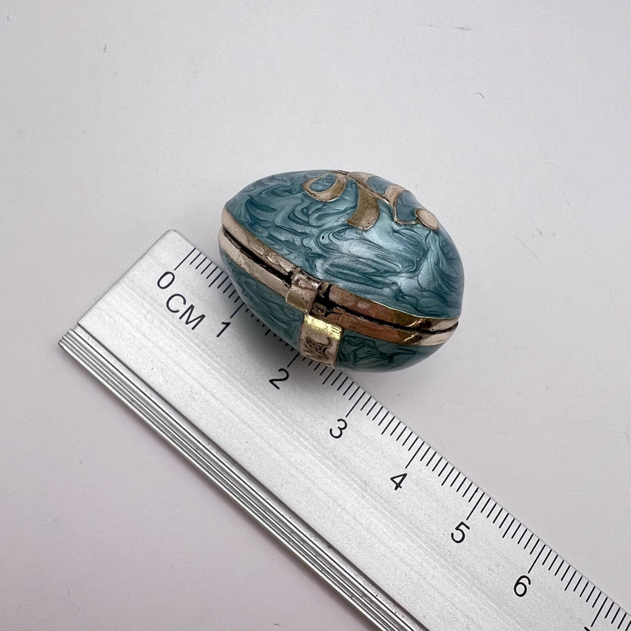 Vintage Antique Miniature Silver 800 Figure Trinket Box Green Enamel Size ONE SIZE - 5 Thumbnail