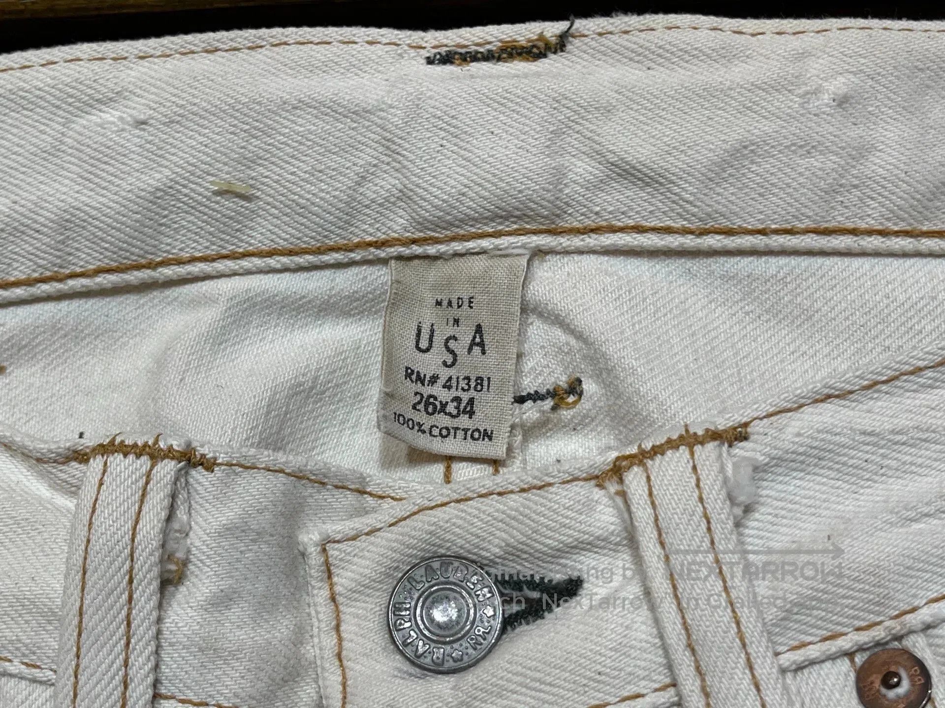 RRL Ralph Lauren white denim jeans by ralph lauren. Size 26" / US 2 / IT 38 - 3 Thumbnail