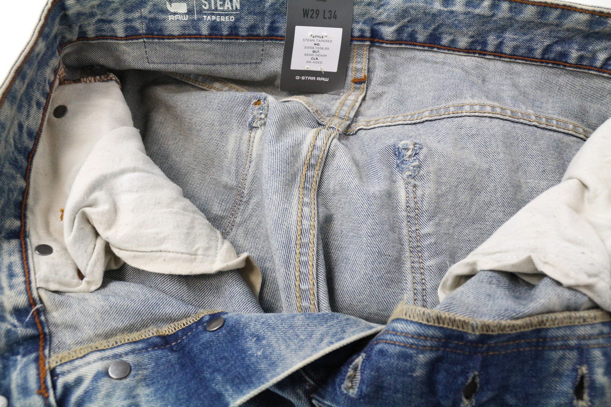 G-Star STEAN W29/L34 Washed Blue Cotton Jeans 74803 Size US 29 - 10 Thumbnail