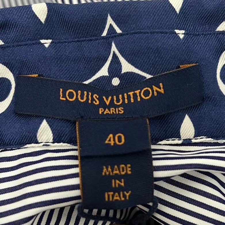Louis Vuitton Louis Vuitton Neckline printed logo striped shirt Size S / US 4 / IT 40 - 4 Thumbnail