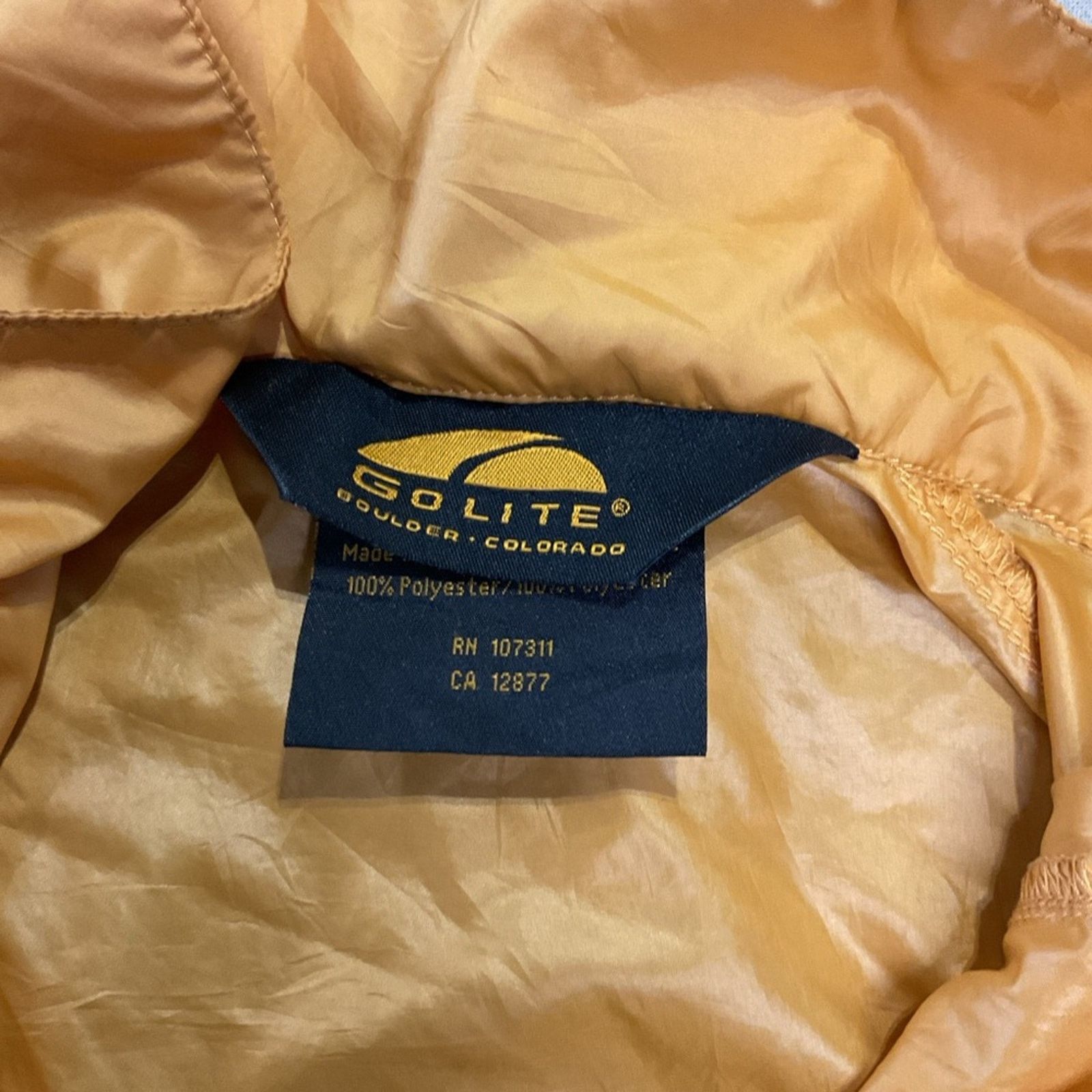Vintage Golite Collared Gold Windbreaker jacket Size XS / US 0-2 / IT 36-38 - 3 Thumbnail
