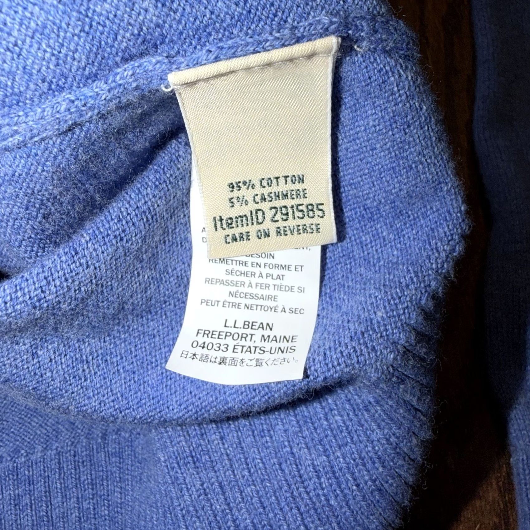 Vintage VINTAGE L.L.Bean Sweater Womens Small Blue Turtleneck Cotton Cashmere Pullover Outdoors Mens? Size S / US 4 / IT 40 - 4 Thumbnail