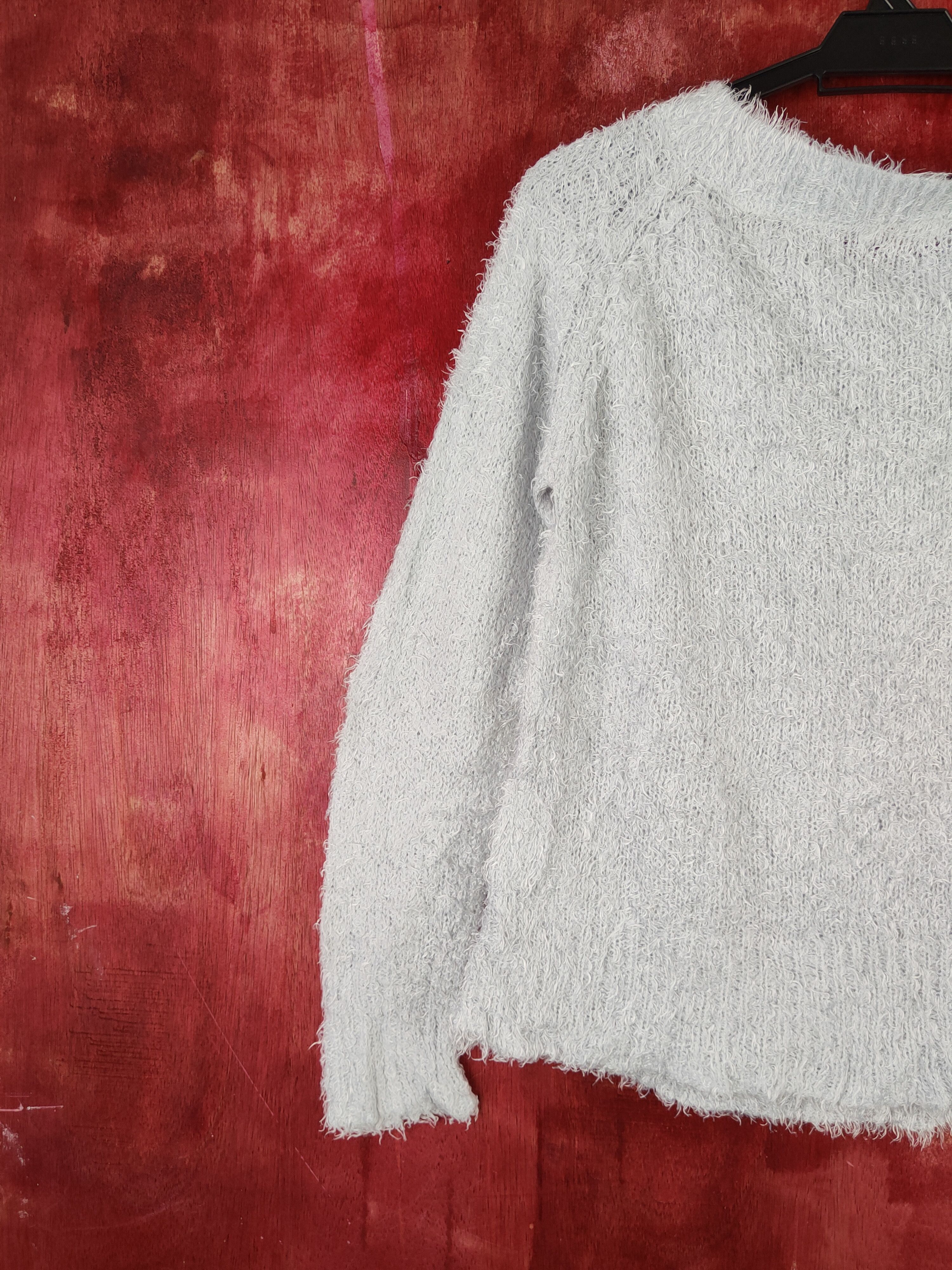 Japanese Brand × Vintage Earth Music & Ecology Light Blue Fur Mohair Knitwear #S1909 Size M / US 6-8 / IT 42-44 - 8 Thumbnail