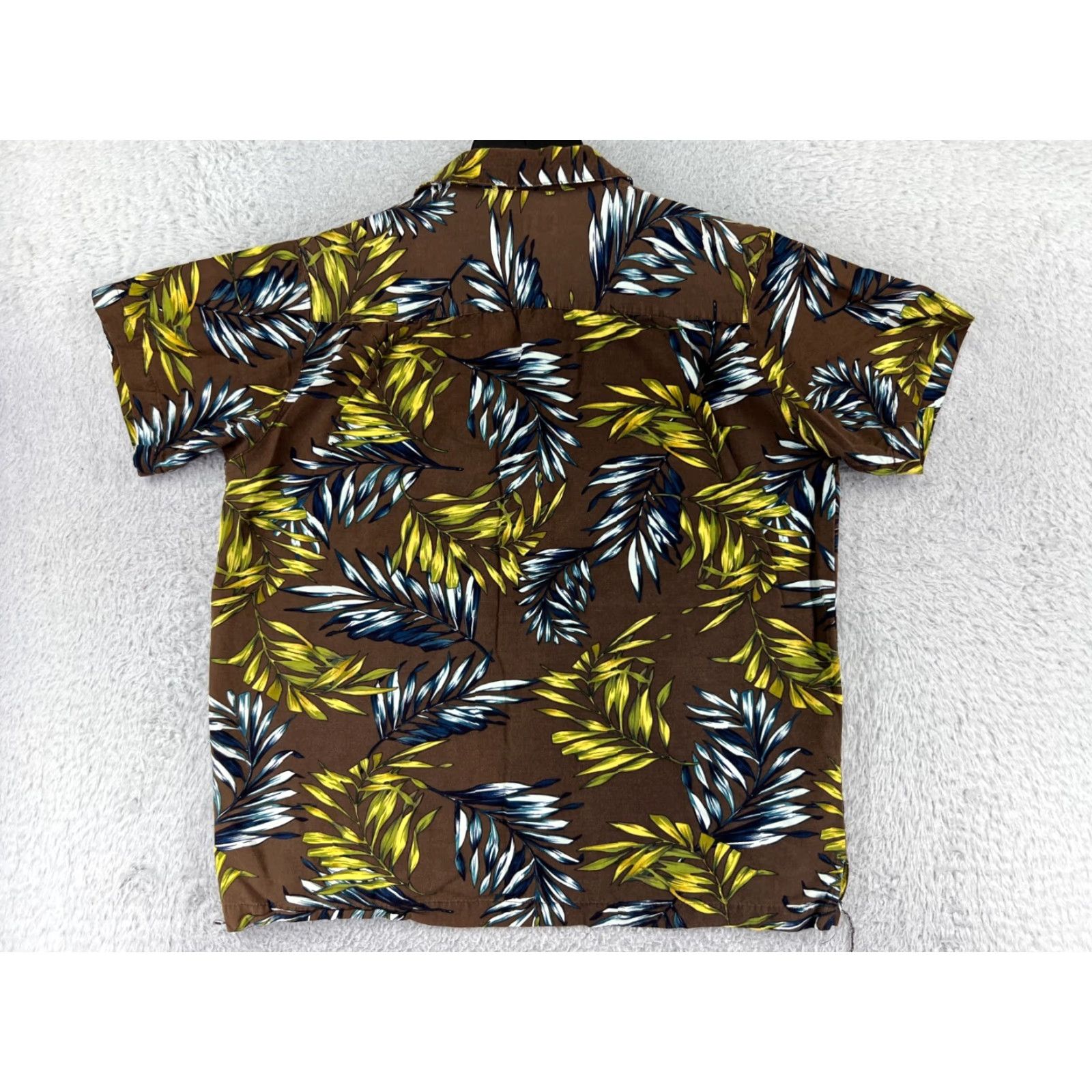 Vintage VINTAGE Milana Bay Shirt Men Medium Brown Palm Leaf Print Button Up Hawaiian Rayon Blend Size US M / EU 48-50 / 2 - 2 Thumbnail