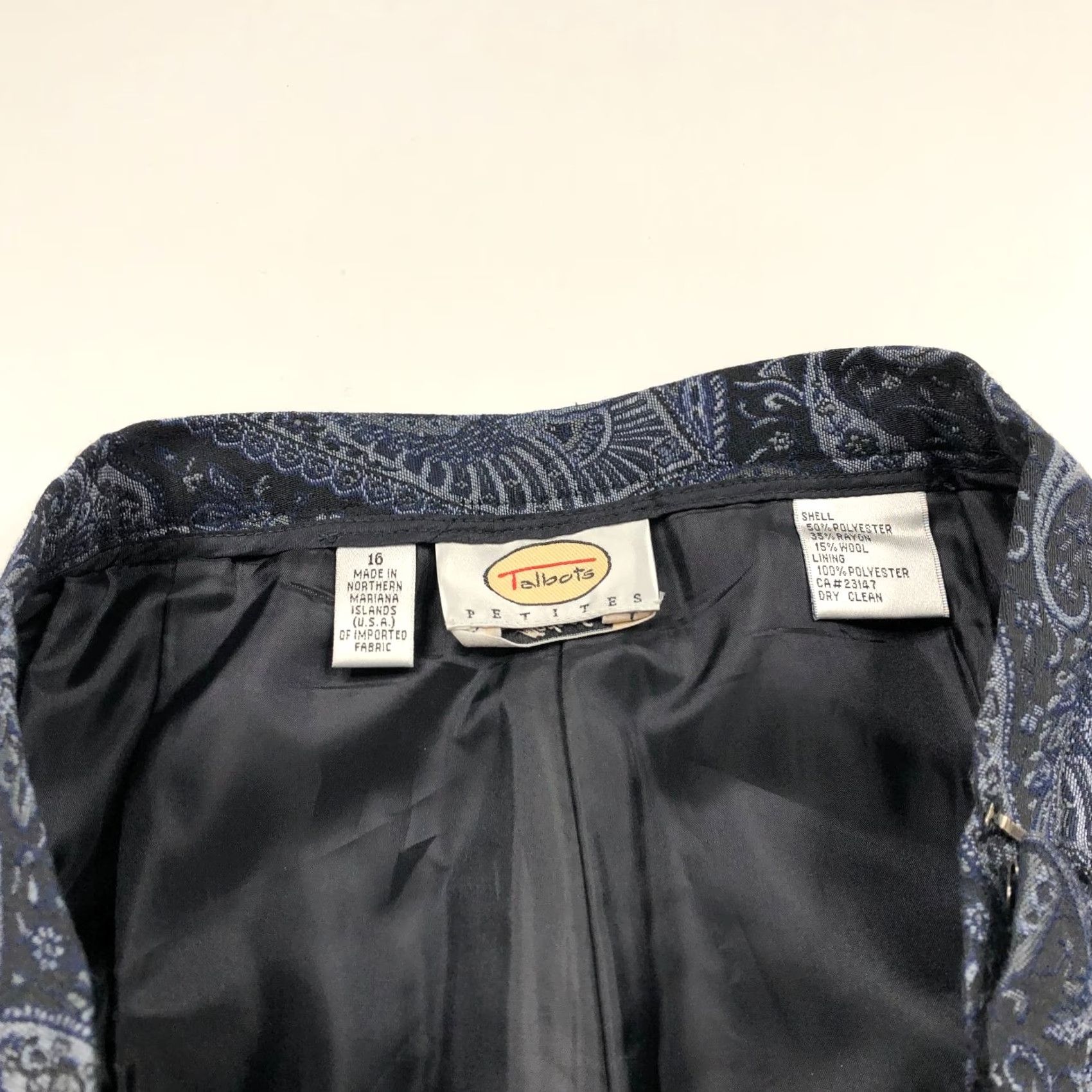 Talbots Talbots Paisley 16 Pants Regular Blue High Rise Pull On Trouser 34W 27L Women Oscar? Size 38" / US 16 / IT 52 - 7 Thumbnail