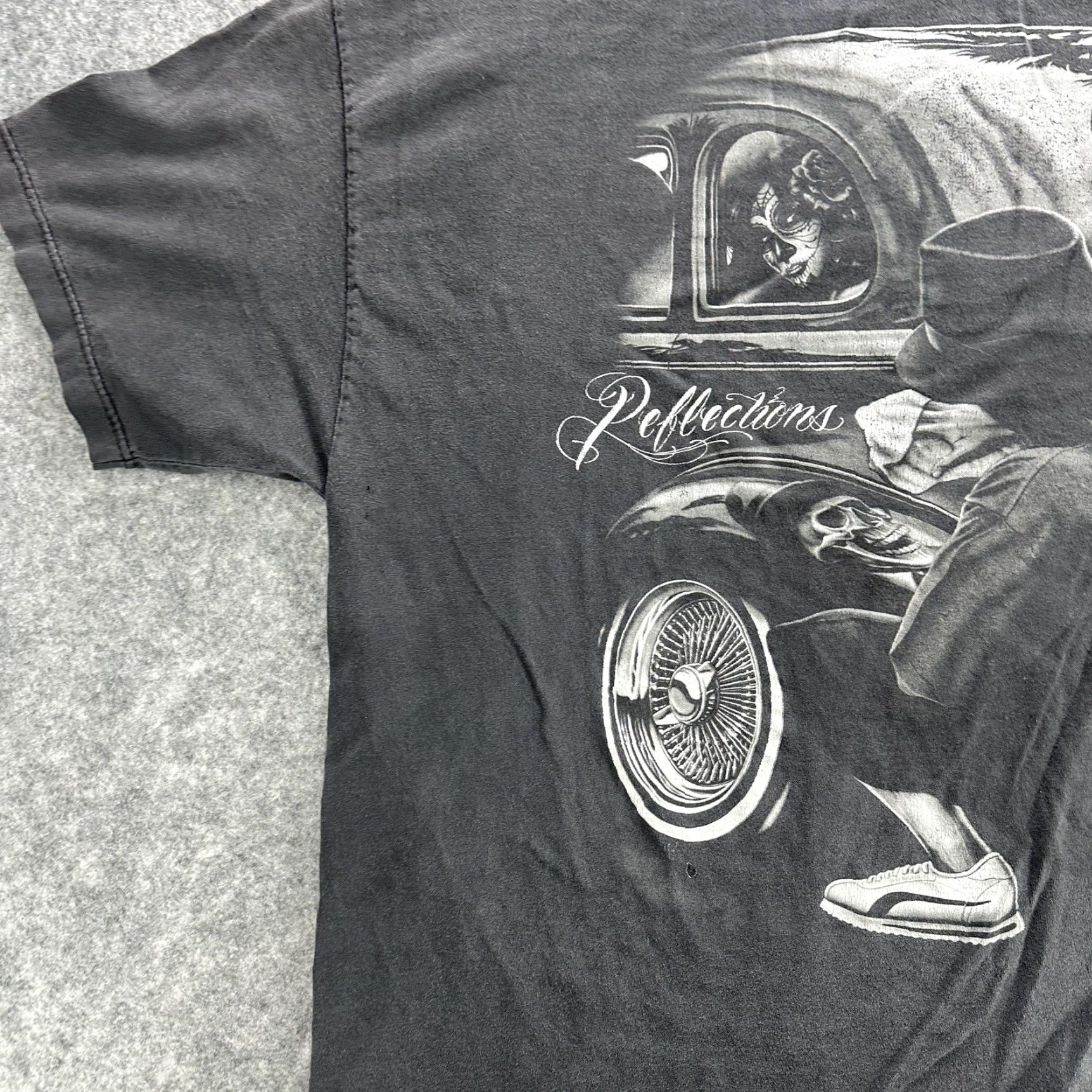 Vintage VINTAGE DGA Streetwear T-Shirt Mens XL Black Skull Lowrider Art Gonzales Graphic Tee Size US XL / EU 56 / 4 - 5 Thumbnail