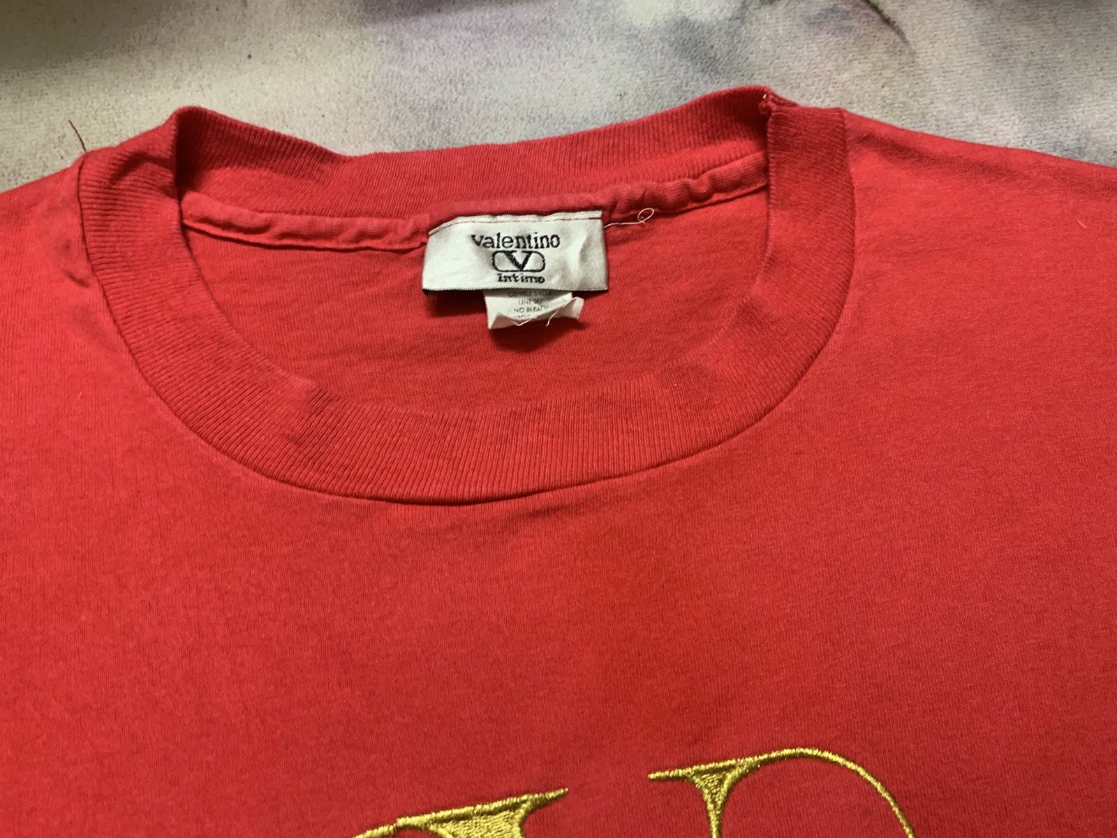 Valentino Vintage VALENTINO Gold Embroidery Iconic Logo Shirt Size US XL / EU 56 / 4 - 3 Thumbnail