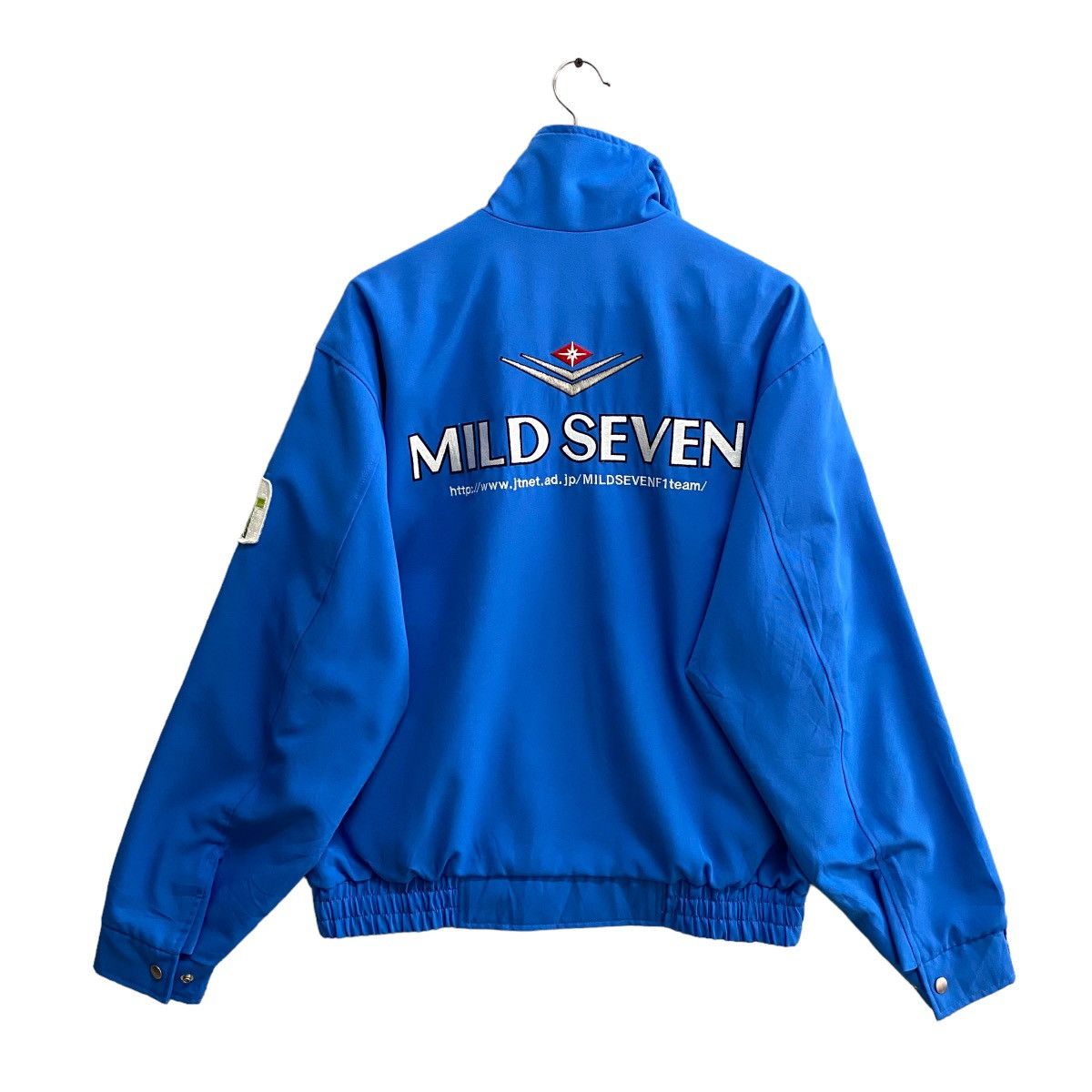 image of Vintage Mild Seven Embroidered Light Jacket Zipper Size L in Blue, Men's