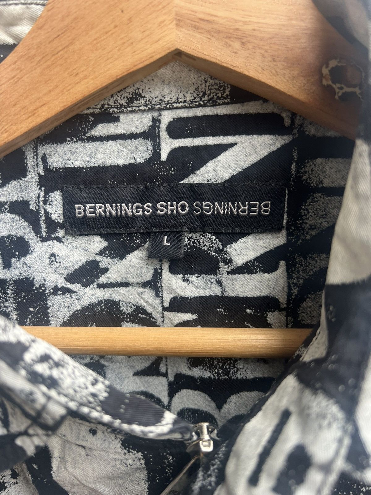 BERNINGS SHO VINTAGE BERNINGS SHO AOP EMO ZIPPER SHIRT Size US L / EU 52-54 / 3 - 7 Thumbnail