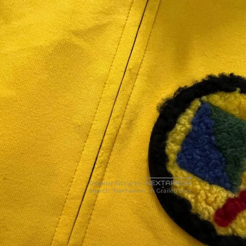 Fendi FENDI Black Yellow Shearling Logo Jacket. Size US M / EU 48-50 / 2 - 3 Thumbnail