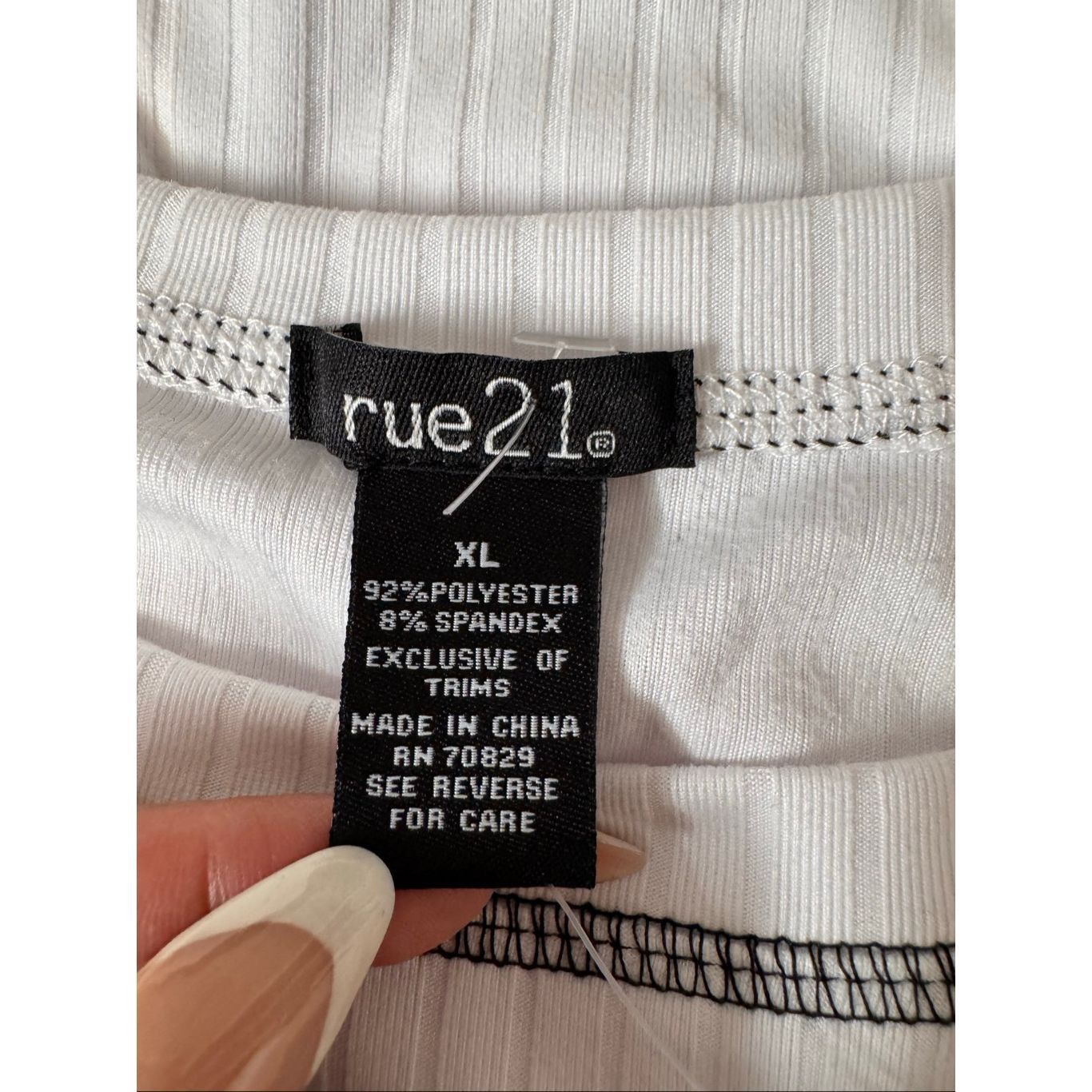 rue21 Rue21 White Long Sleeve Ribbed “Baby Girl” Graphic Top Size Size XL / US 12-14 / IT 48-50 - 6 Thumbnail