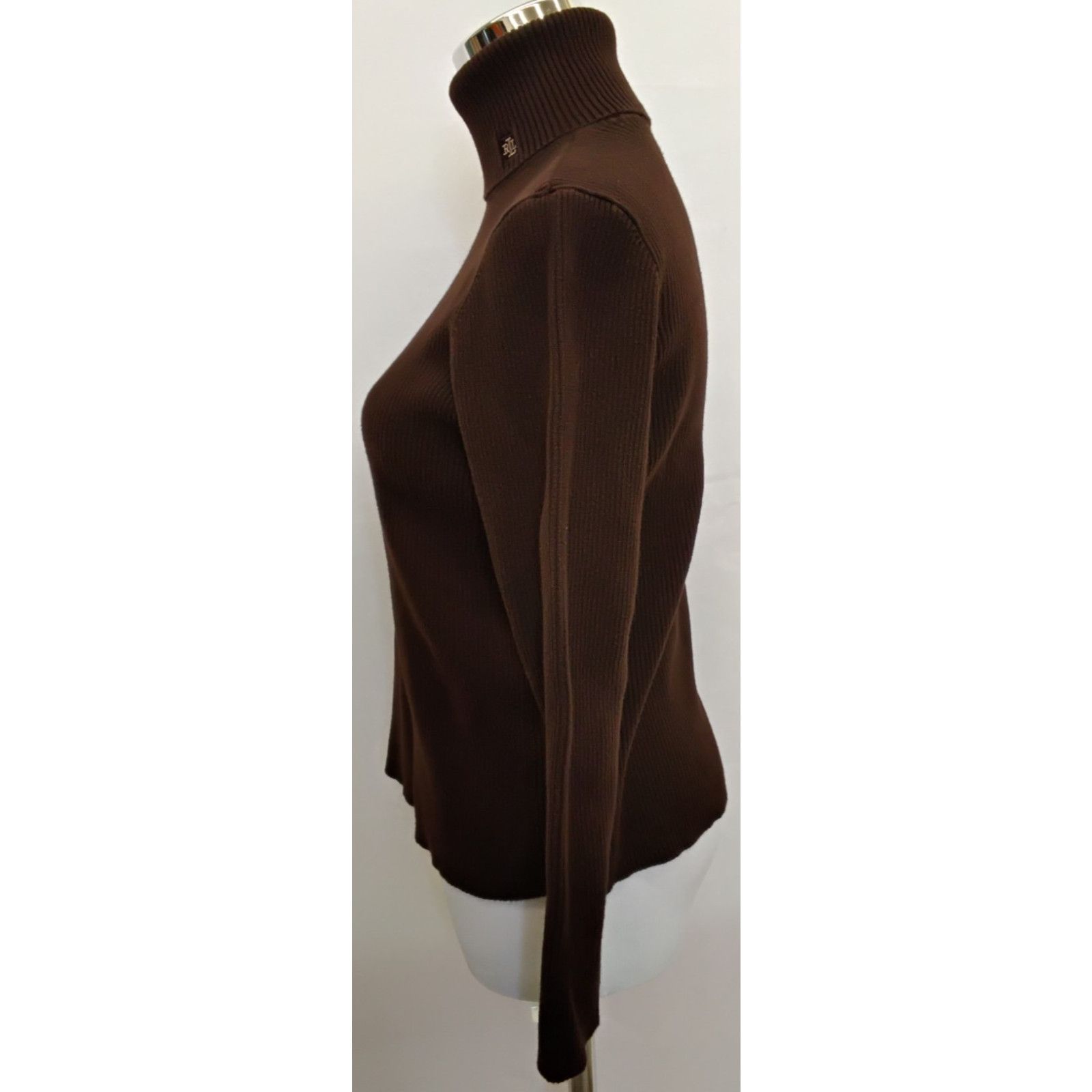 Lauren Ralph Lauren Lauren Ralph Lauren Turtle Neck Women's M Brown VTG Size M / US 6-8 / IT 42-44 - 4 Thumbnail