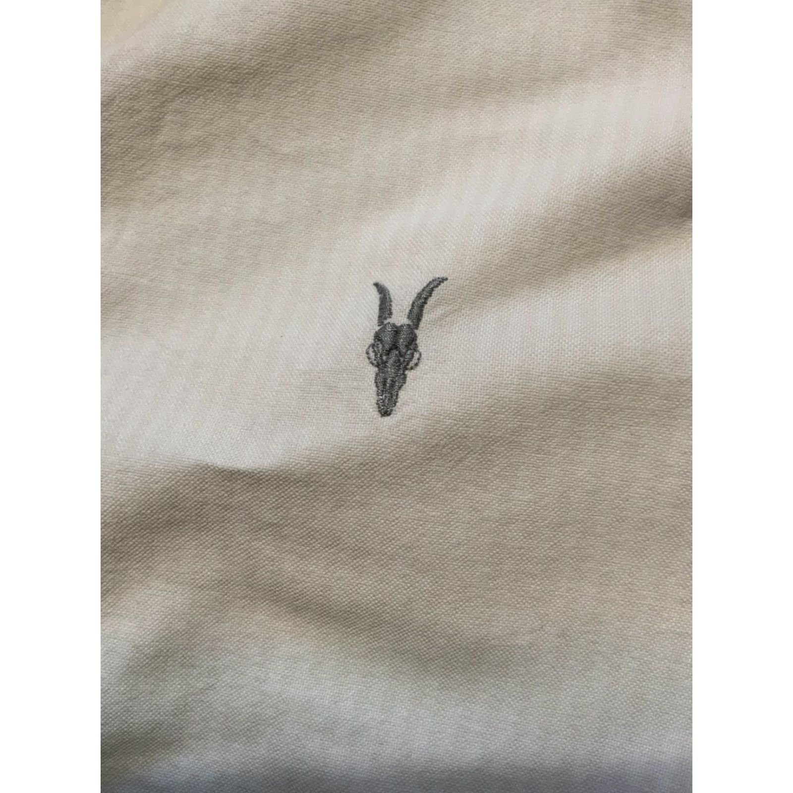 Allsaints VINTAGE AllSaints Ram Skull Pink/White Striped Kilda Long Sleeve Button Front Shirt Sz.S Mens Size US S / EU 44-46 / 1 - 5 Thumbnail