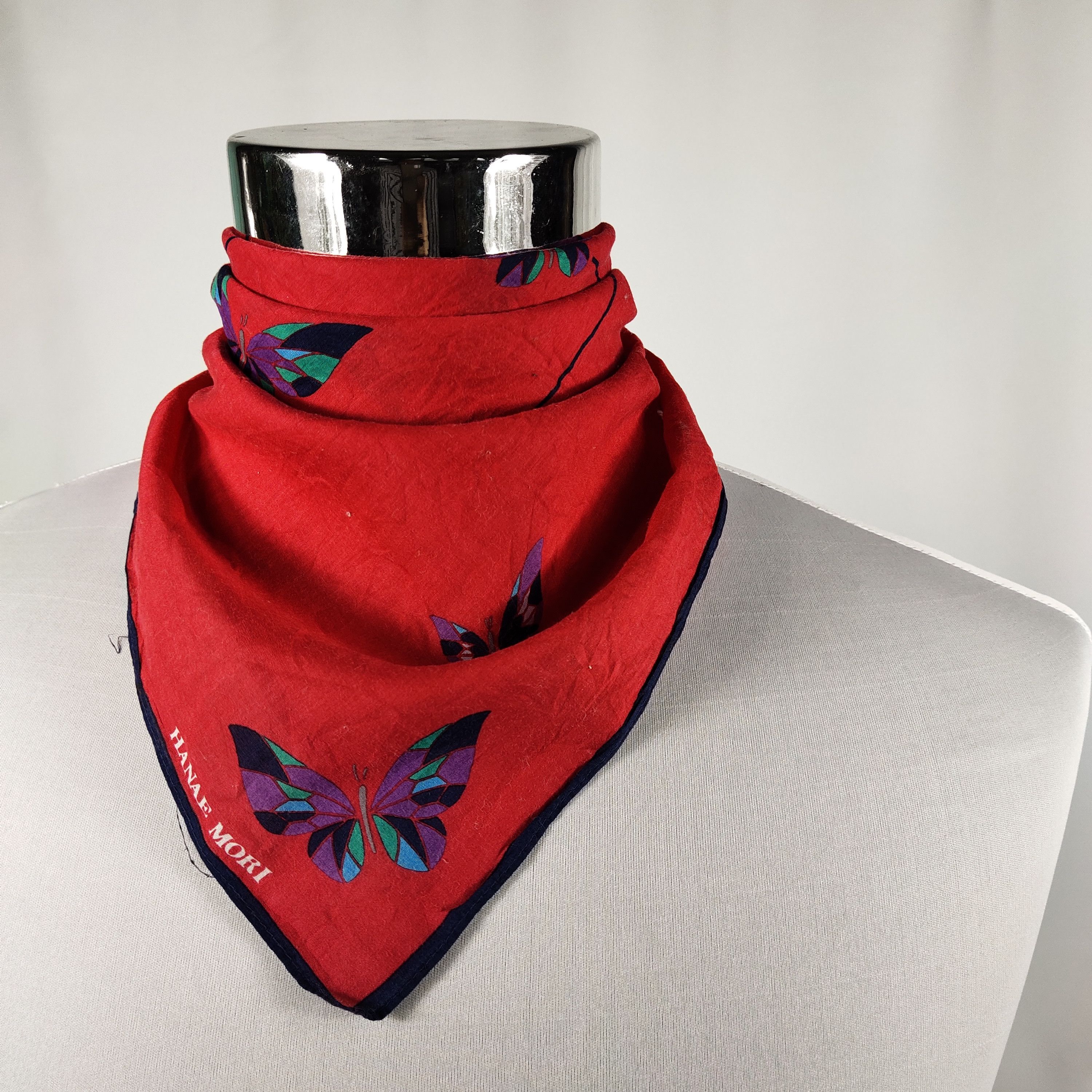 Hanae Mori × Vintage Hanae Mori Handkerchief / Neckerchief / Bandana FZ249 Size ONE SIZE - 1 Thumbnail