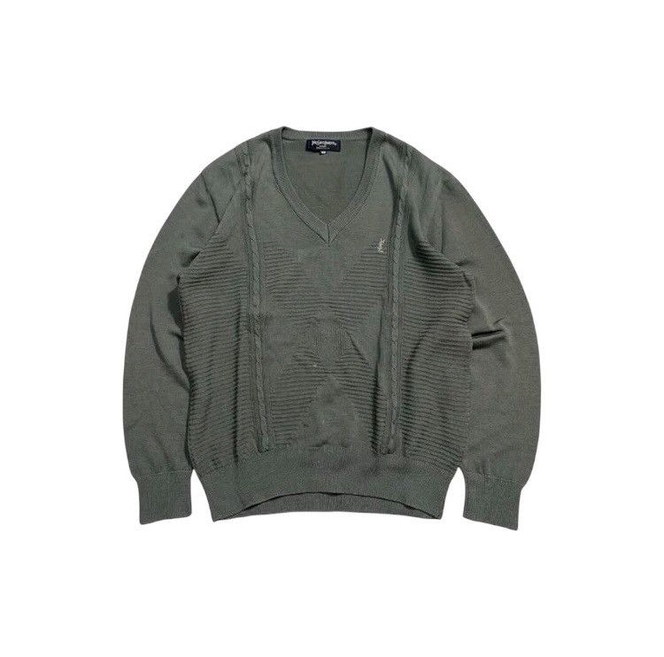 Saint Laurent Paris × Yves Saint Laurent Vintage Yves Saint Laurent Cable Knitwear Size US L / EU 52-54 / 3 - 1 Thumbnail