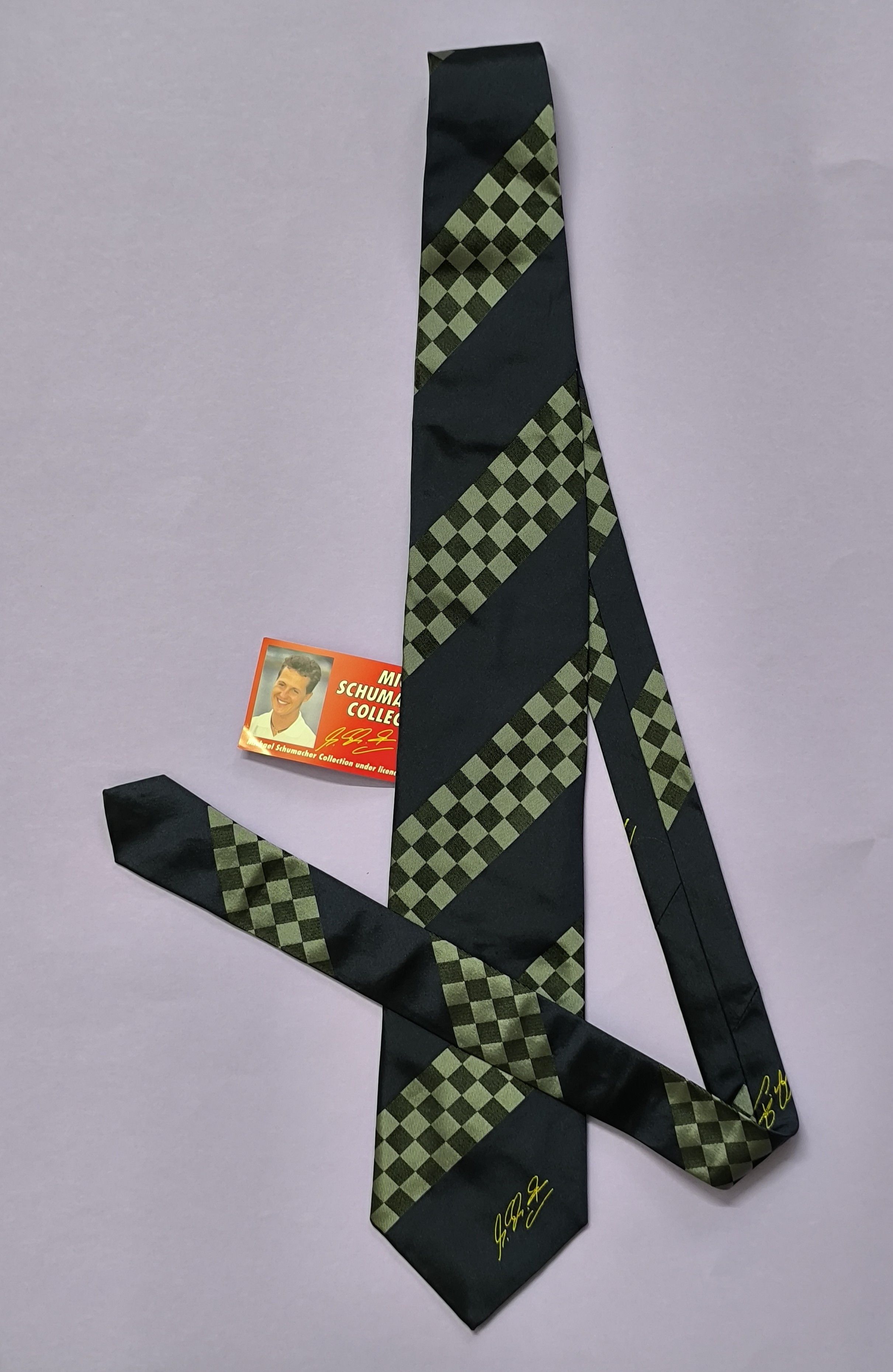 Other Vintage Michael Schumacher F1 Silk Blue Tie Racing Licensed Size ONE SIZE - 3 Thumbnail