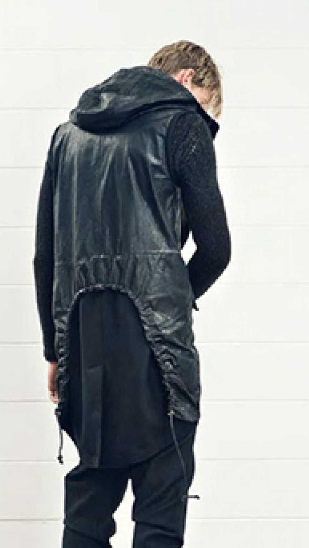 Isabel Benenato Wool & leather hooded coat.Like Rick Owens or Julius Size US M / EU 48-50 / 2 - 1 Thumbnail