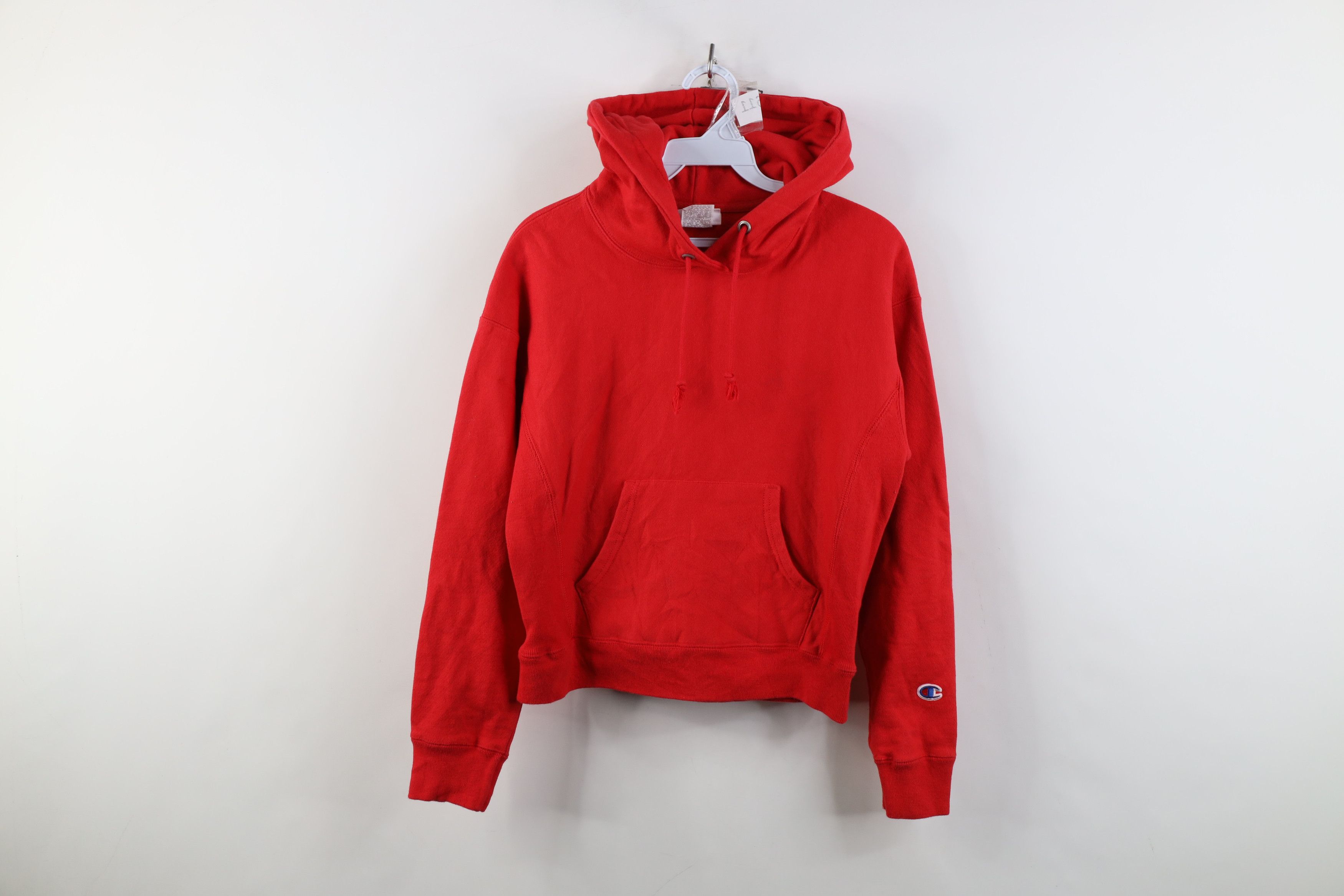 Champion Y2K Champion Reverse Weave Cropped Babydoll Hoodie Red Size M / US 6-8 / IT 42-44 - 1 Thumbnail