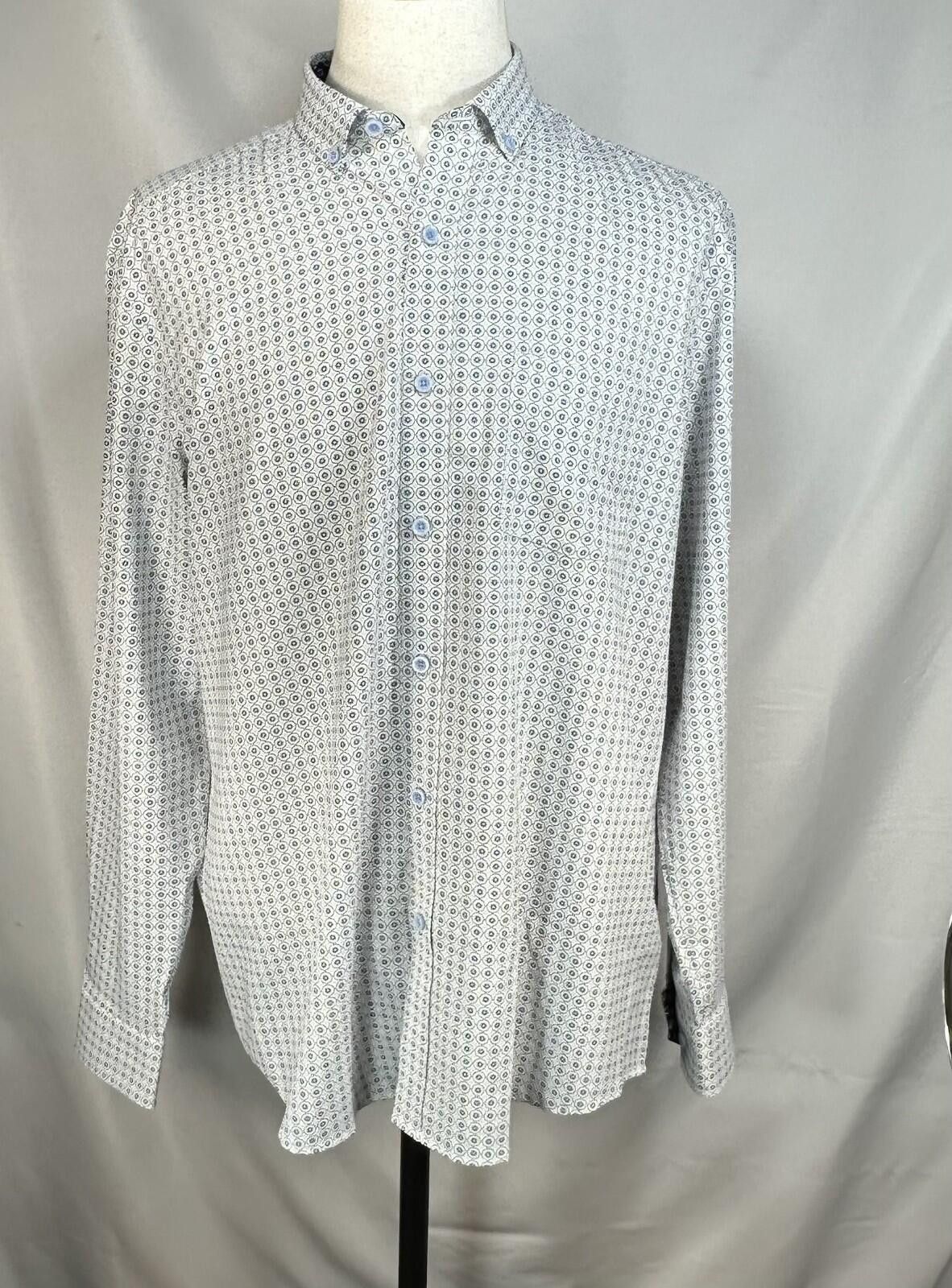 Johnston & Murphy Johnston Murphy Patterned Oxford Button Up Multicolor Mens L Size US L / EU 52-54 / 3 - 1 Thumbnail