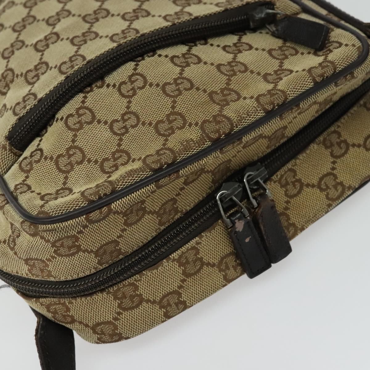 Gucci GUCCI GG Canvas Shoulder Bag Beige Silver Size ONE SIZE - 6 Thumbnail