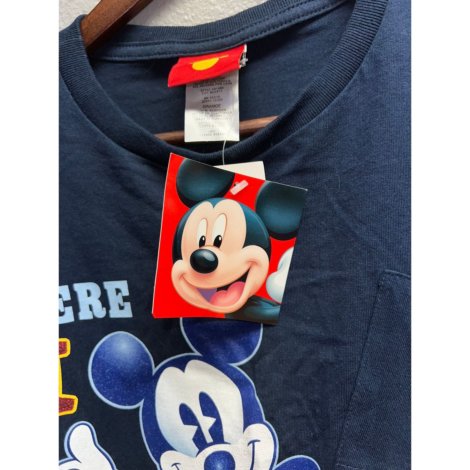 Mickey & Co. Mickey Mouse Shirt Good Pal Pocket Blue Disney Tee Large Size US L / EU 52-54 / 3 - 10 Thumbnail