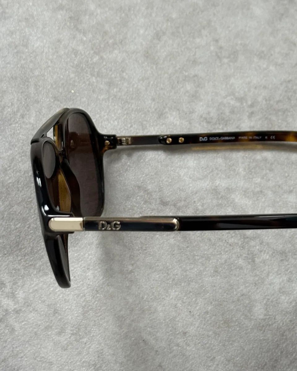 Dolce & Gabbana Dolce & Gabbana Brown Acetate Aviator Sunglasses Size ONE SIZE - 8 Thumbnail