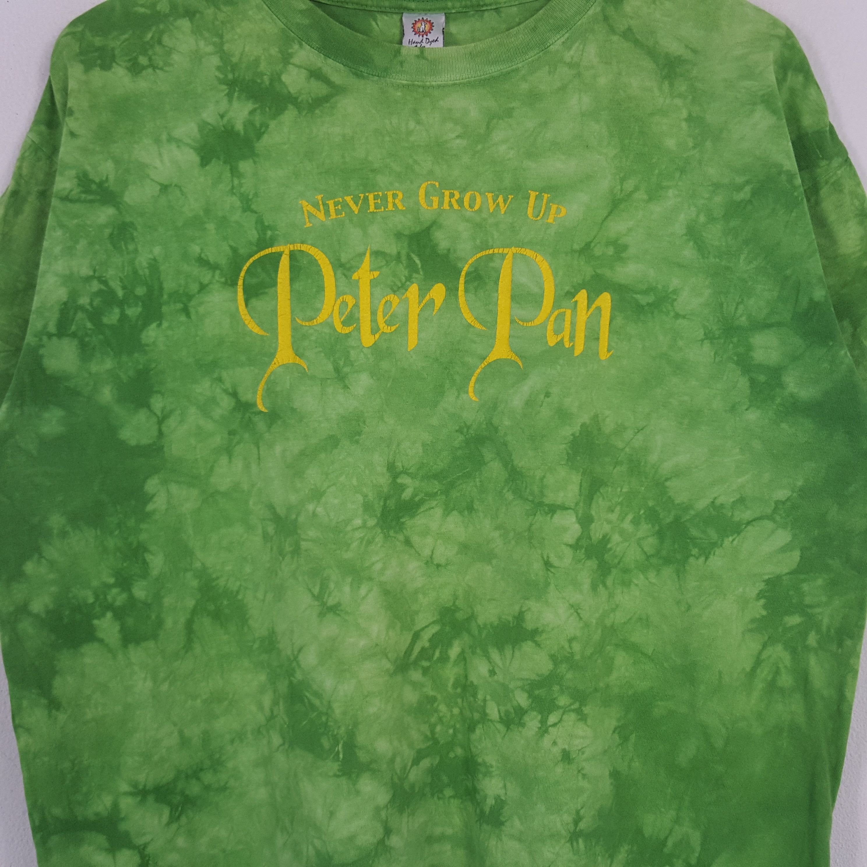 Vintage Vintage Peter Pan Never Grow Up Musical Movie Tiedye Tshirt Size US XL / EU 56 / 4 - 2 Thumbnail
