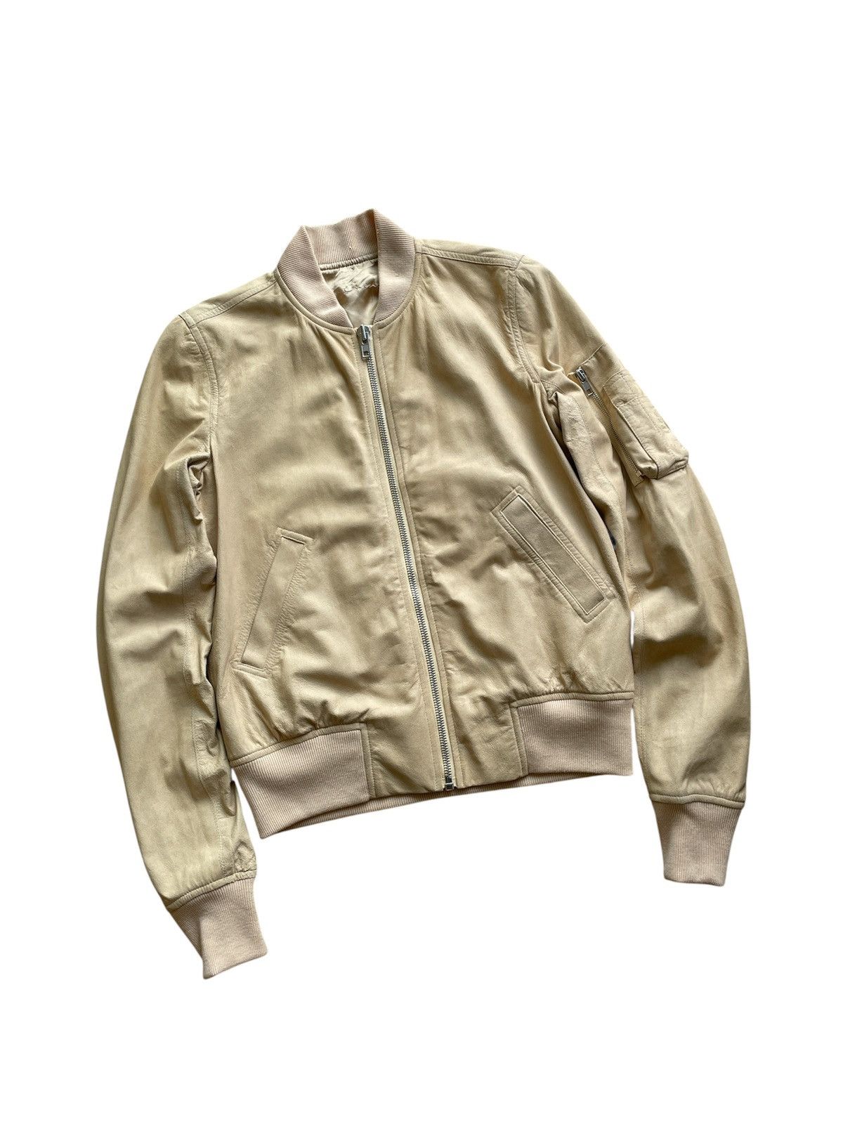 Rick Owens Rick Owens Cropped Leather Bomber Archive Jacket