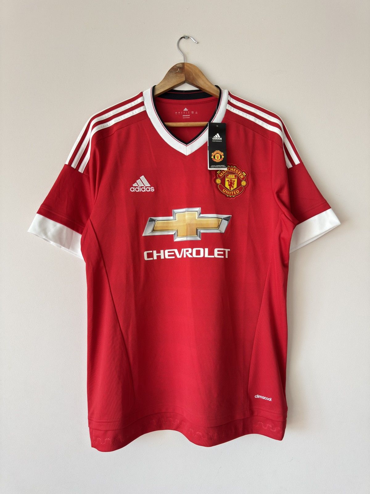 Adidas Manchester United 2015-2016 Home Soccer Jersey Adidas Shirt Size US L / EU 52-54 / 3 - 1 Thumbnail