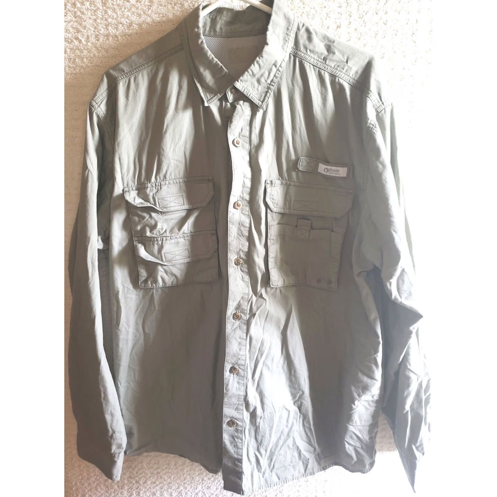 Vintage Cabela’s Guide Series Fishing Green Long Sleeve Button-Down Shirt Mens XL 50" Size US XL / EU 56 / 4 - 2 Thumbnail
