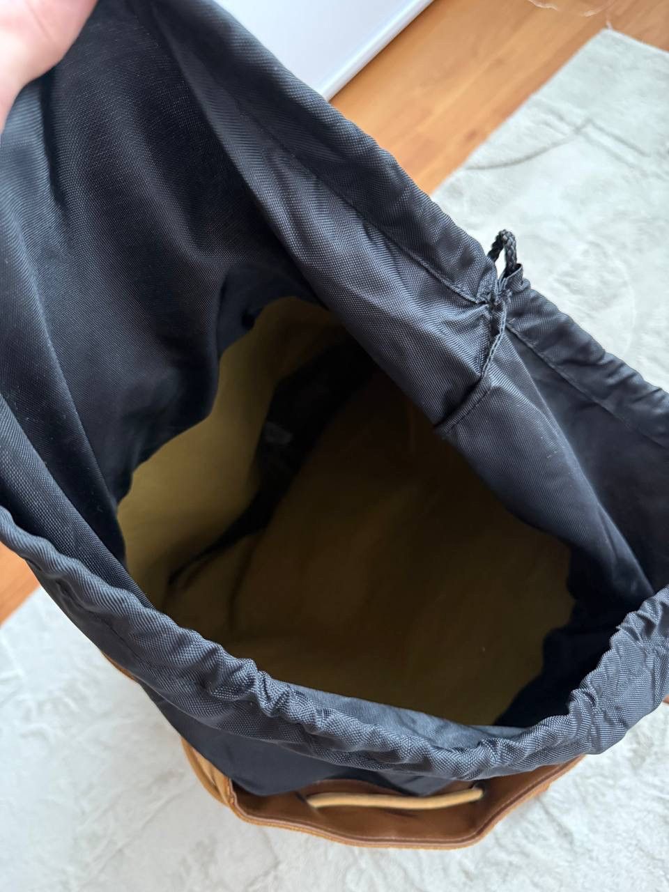 Marlboro Marlboro Brown Cotton Denim Backpack Bag With Leather insert Size ONE SIZE - 14 Thumbnail